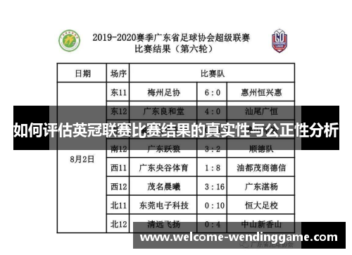 如何评估英冠联赛比赛结果的真实性与公正性分析